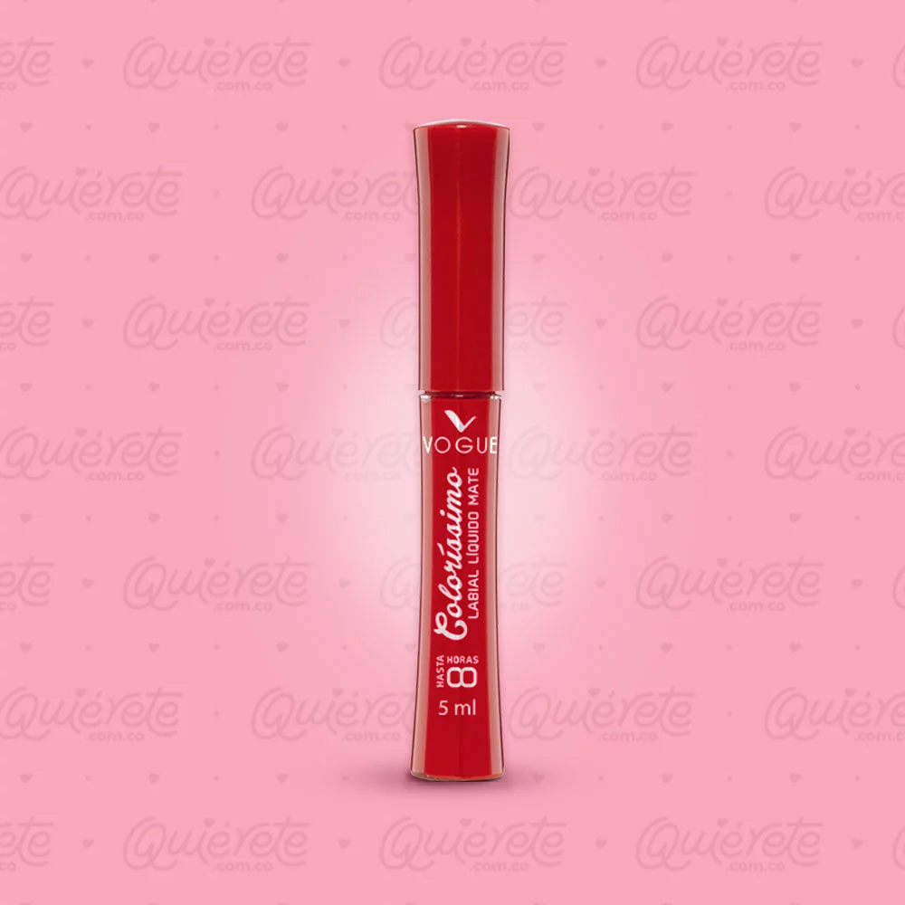 Labial Vogue Colorissimo líquido mate 5ml Amaranto